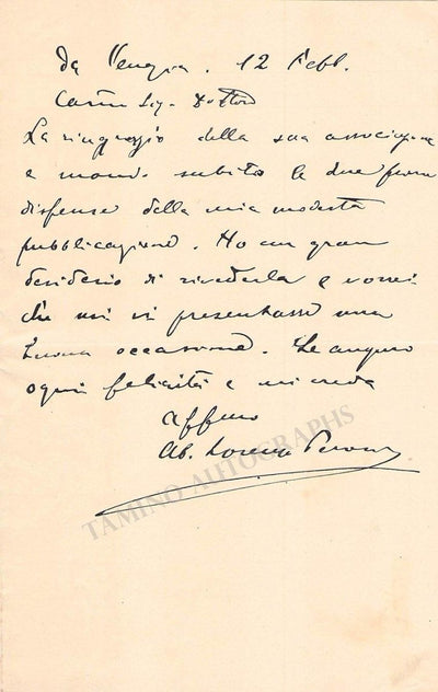Perosi, Lorenzo - Autograph Letter Signed