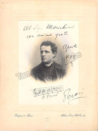 Perosi, Lorenzo - Signed Photo with Music Quote 1902