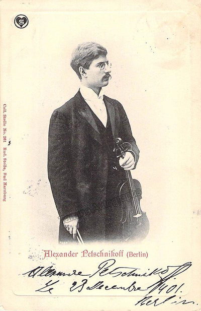Petschnikoff, Alexander - Signed Photo 1901