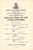 Pianist Program Lot - Bologna 1911-1915