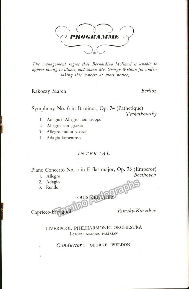 Pianist Program Lot of 7 1948-1985 - Tamino