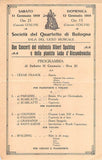 Pianist Program Lot - Rome and Bologna 1913-1919