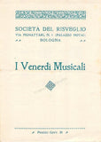 Pianist Program Lot - Rome and Bologna 1913-1919