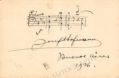 Pianists - Autograph Card Lot 1919-1936