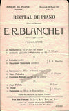 Pianists - Lot of 5 Programs 1924-1939