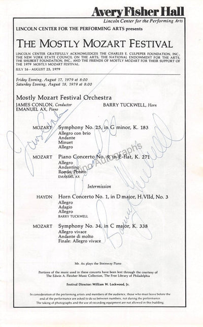 Pianists - Signed Cast Pages (1970-1993)
