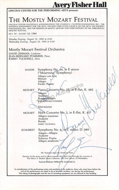 Jean-Bernard Pommier - David Zinman - Barry Tuckwell