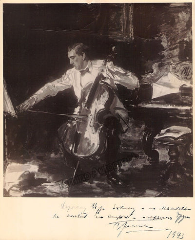 Piatigorsky, Gregor - Signed Photo Portrait 1943