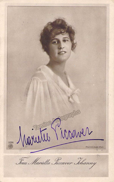 Piccaver, Marietta - Signed Photograph
