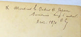 Pirmez, Octave - Signed Book "Jours de Solitude" 1869