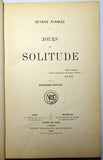 Pirmez, Octave - Signed Book "Jours de Solitude" 1869