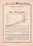 Imperial & Royal Court Opera, Vienna - 8 Playbill Lot 1898