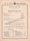 Imperial & Royal Court Opera, Vienna - 6 Playbill Lot 1900-1901