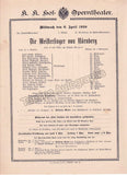 Imperial & Royal Court Opera, Vienna - 8 Playbill Lot 1910-1912