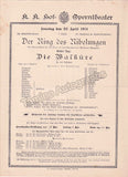 Imperial & Royal Court Opera, Vienna - 8 Playbill Lot 1910-1912