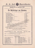 Imperial & Royal Court Opera, Vienna - 8 Playbill Lot 1910-1912