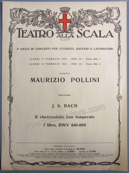 Pollini, Maurizio - Concert Mini-Poster - Tamino