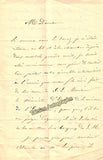 Ponchard, Louis Antoine - Autograph Letter Signed 1856