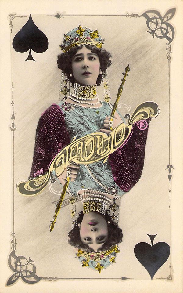Postcard-Cards with Singers and Dancers - Set of 8 Vintage Postcards, 1890s - Tamino