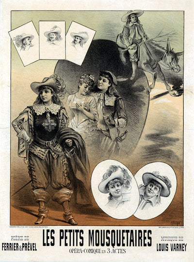 Les Petits Mousquetaires, Original Poster 1885 by Maurou, Paul