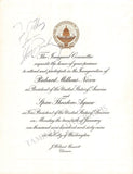Presley, Elvis - Signed Invitation to Nixon's Presidential Inauguration 1969