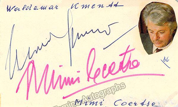 Protti, Aldo - Hoffman, Grace - Lipp, Wilma & Others - Lot of 86 Signatures - Tamino