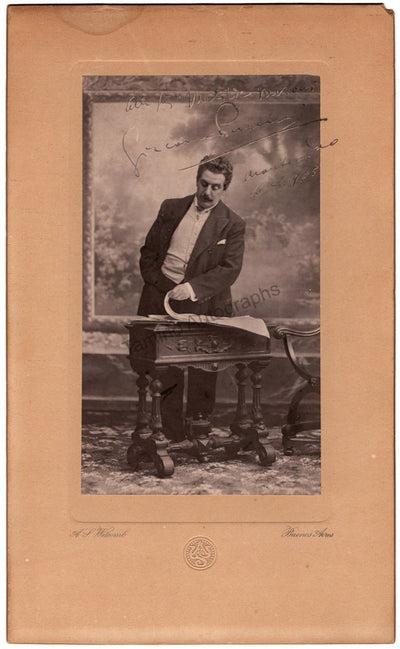 Puccini, Giacomo - Large Photograph Signed Montevideo 1905