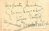 Puccini, Giacomo - Sheridan, Margherita - Badini, Ernesto - Bavagnoli, Gaetano - Bergamaschi, Ettore - Signed Postcard