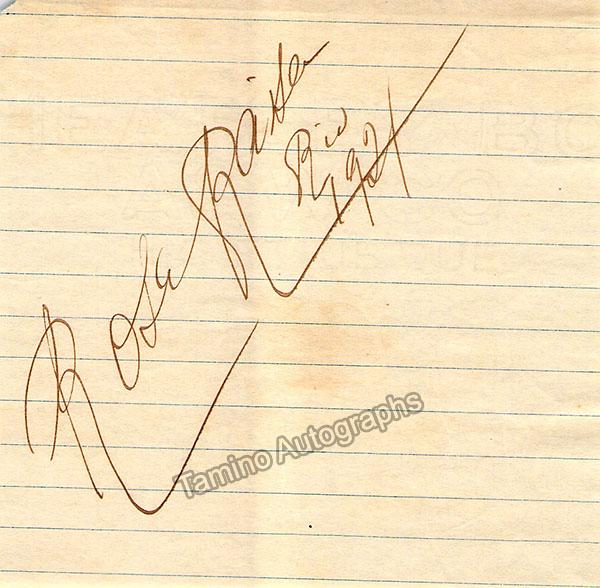 Signature Ruzsa Rosa Raisa Autograph Signature Cut 1924 – Tamino Autographs