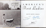 Reagan, Nancy - Ford, Betty - Carter, E. Rosalynn - Johnson, Lady Bird - Signed Book "America´s First Ladies"