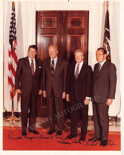 Reagan, Ronald - Ford, Gerald - Carter, Jimmy - Nixon, Richard - Signed Photo