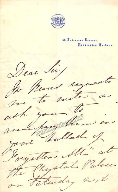 Reeves, Emma - Autograph Letter Signed