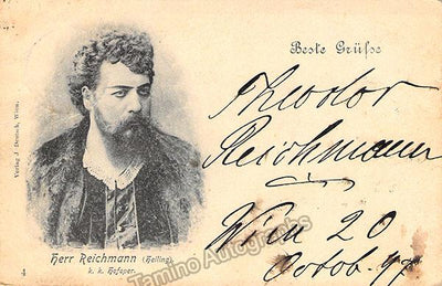 Reichmann, Theodor - Signed Photograph in Hans Heiling