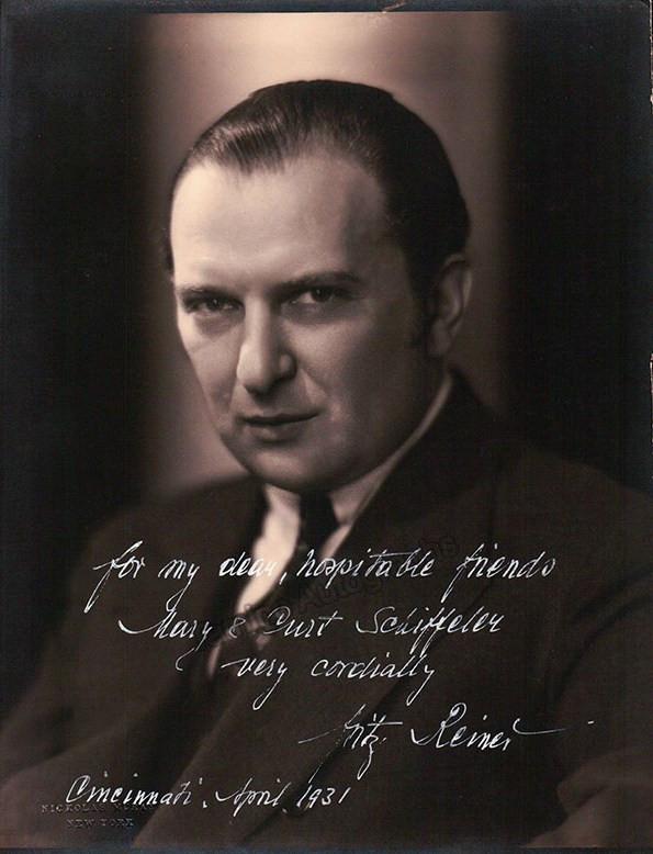 Reiner, Fritz - Signed photo 1931