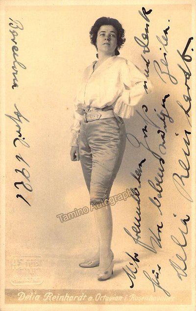 REINHARDT, Delia (Various Autographs)