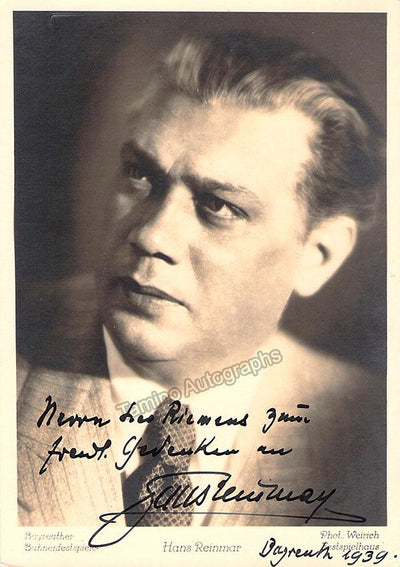 REINMAR, Hans (Various Autographs)
