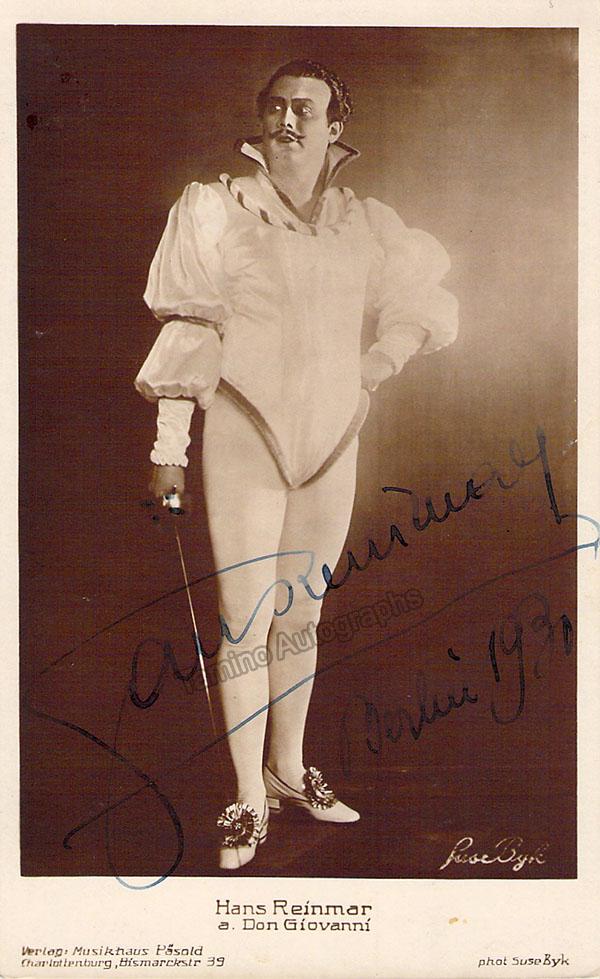 Hans Reinmar Autographs Tamino