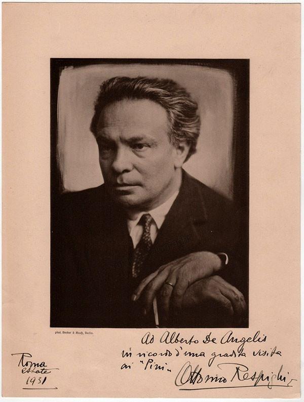 Respighi, Ottorino - Large Signed Photo 1931 - Tamino