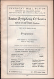 RESPIGHI, Ottorino - Program with the Boston Symphony Orchestra