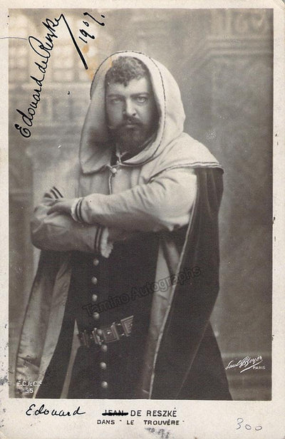 Reszke, Edouard de - Signed Photo in Trovatore 1907