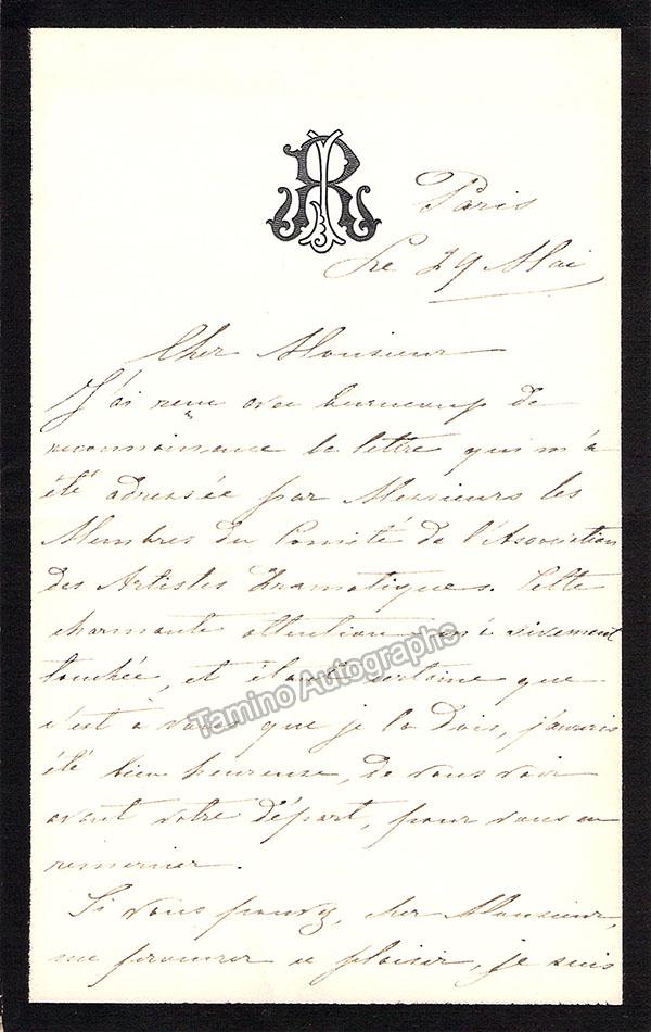 Reszke, Josephine de - Autograph Letter Signed - Tamino