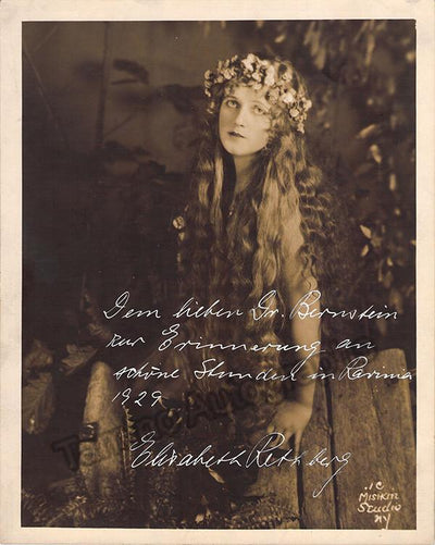 Rethberg, Elisabeth - Signed photo in La Campana Sommersa