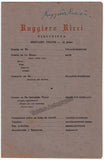Ricci, Ruggero - Signed Program Havana 1946