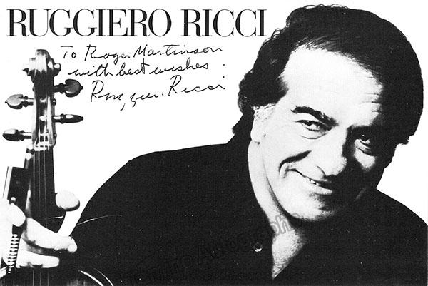 Ricci, Ruggiero - Signed Photo - Tamino