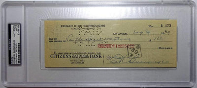 Rice Burroughs, Edgar - Signed Check 1939
