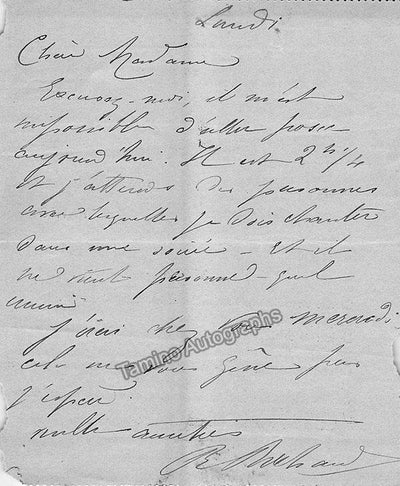 Richard, Renee - Autograph Note Signed