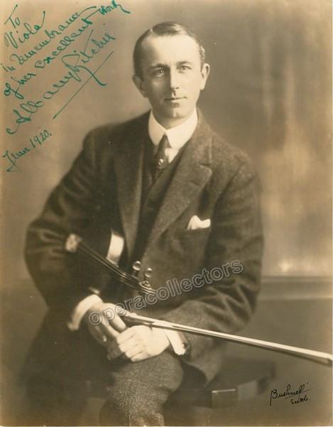 Ritchie, Albany - Signed photo with violin