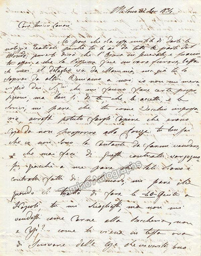Ronzi de Begnis, Giuseppina - Autograph Letter Signed 1836