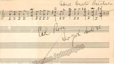 Rosa, Carl - Autograph Music Quote Signed 1866