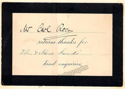 Rosa, Carl - Signed Card